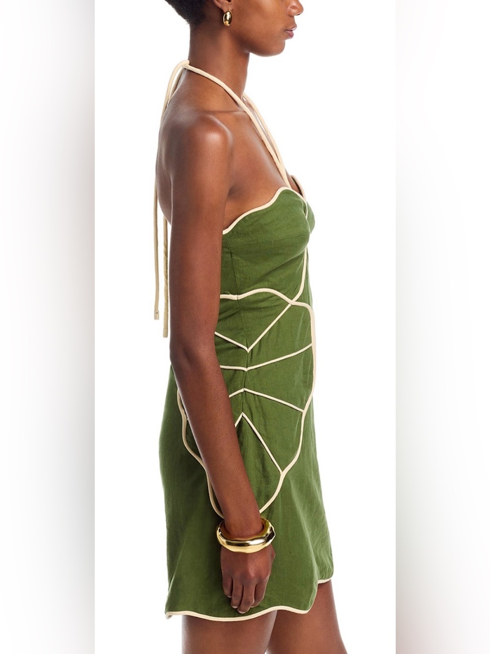 FARM RIO Asymmetric Neck Mini Dress. Size M - Picture 5 of 9
